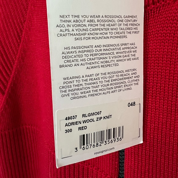 NWT Rossignol Adrien Merino Wool Zip Up Sweater - Picture 8 of 15